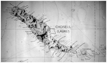 A map of Choiseul Province in which the Ririo group is located. Photo credit: SIBC