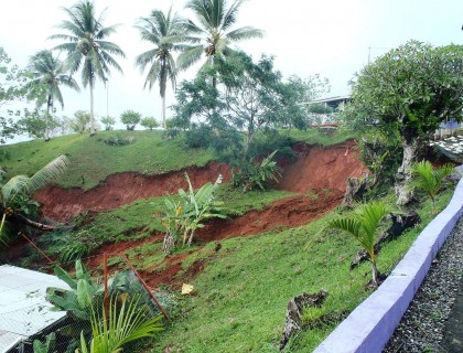 Gizo landslides are increasing. Photo: Courtesy of Adrian Sina's Facebook account.