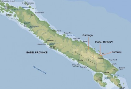 A map of Isabel Province in Solomon Islands. Photo credit: siartc.