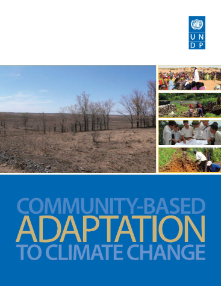A report cover of the UNDP Climate Change Adaptation in the community. Photo credit: UNDP.
