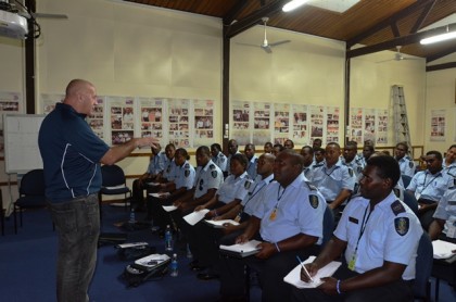 Police officers at the training in Honiara. Photo credit: Johnson Honimae.