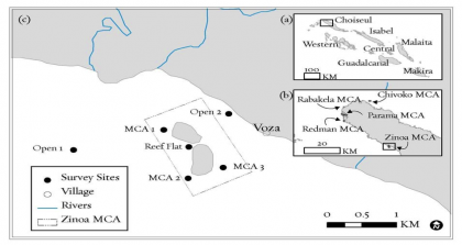 A map of the Ziona area. Photo credit: TNC.
