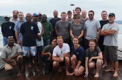 The SICCP team on board their vessel. Photo credit: SICCP.