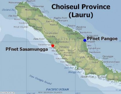 A map of Choiseul Province. Photo credit: Rural Link.