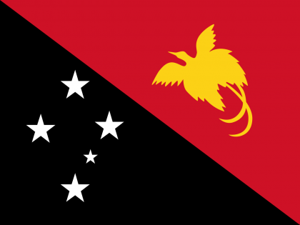 Papua New Guinea's national flag. Photo credit: Wikipedia.