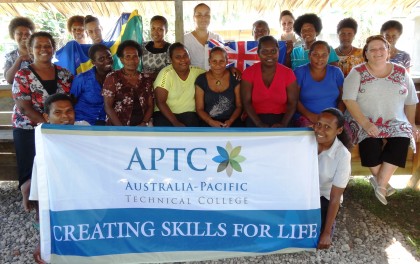 The 16 students who enrolled for the APTC course. Photo credit: APTC.