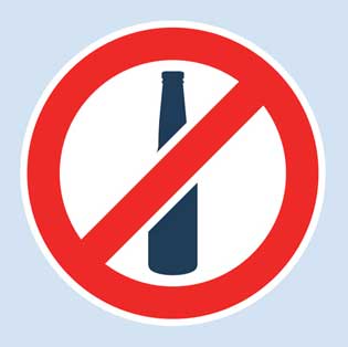 Liquor ban sign. Photo credit: hitwicket.com