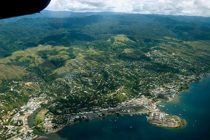 An Ariel view of Honiara and its outskirts. Photo credit: www.panoramio.com