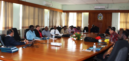 Professor Chandra briefs Cabinet on the progress of the fourth USP Campus Project. Photo credit: OPMC.
