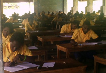 Students sitting for exams in 2013 at the College. Photo credit: sirdudleytuticollege.wordpress.com