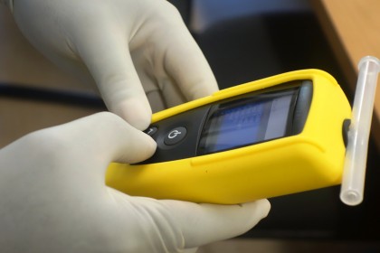 The breathalyser used by Police in the RPT test. Photo credit: SIBC.