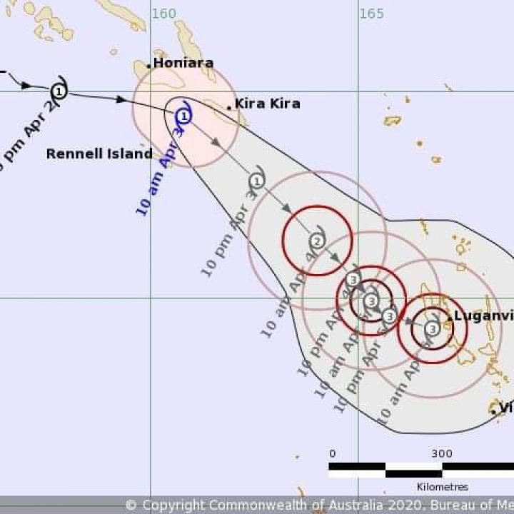 TROPICAL CYCLONE WARNING #4 issued at 1:30PM on 03 April 2020.