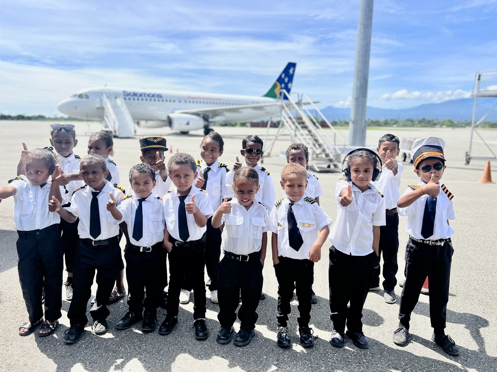 Florence Young ECE Centre Students Smiles Onboard Solomon Airlines to mark School Excursion