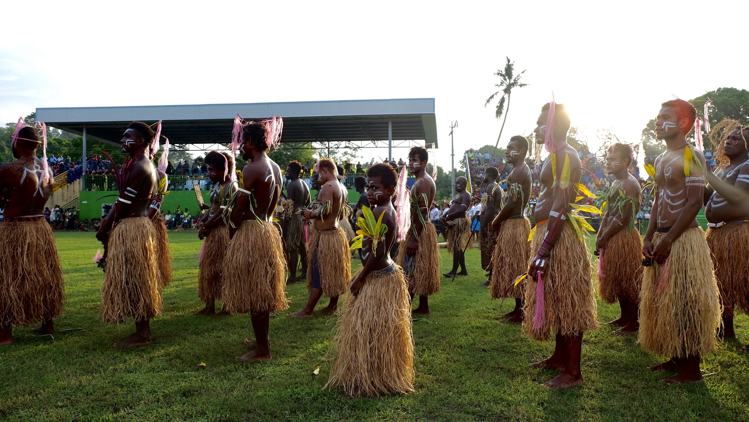 Let's dance! A cultural ceremony welcomes RAMSI guests to Solomon