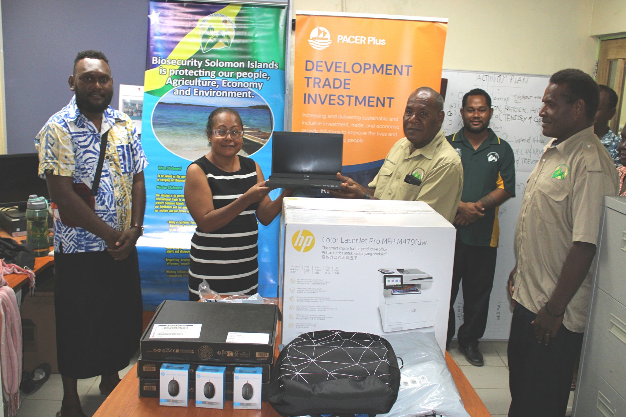 PACER Plus handover I.T Equipment to assist Biosecurity in the implementation of ePhyto in Solomon Islands.