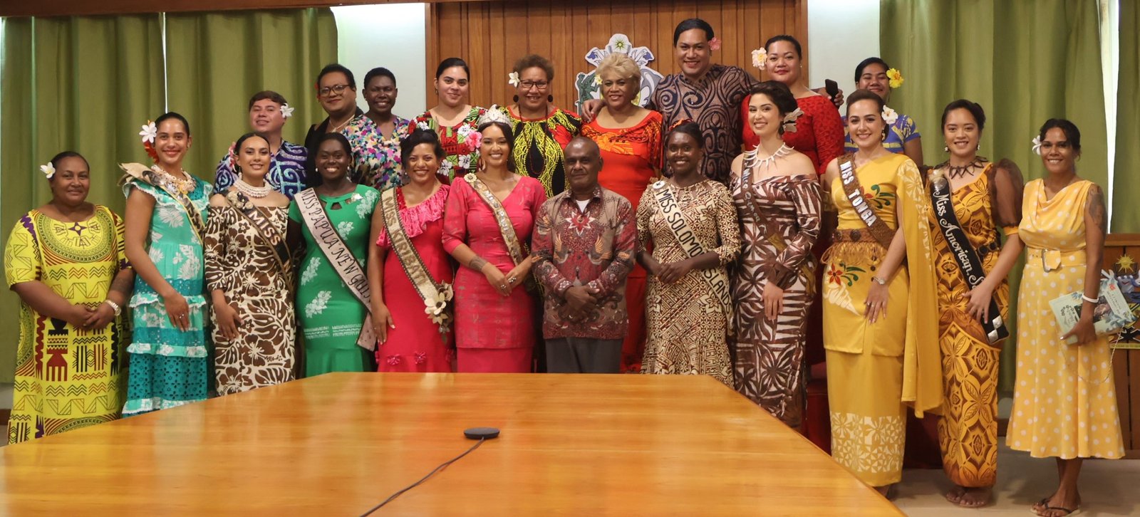 Miss Pacific Islands Pageant contestants pay courtesy visit to Prime Minister Hon. Jeremiah Manele