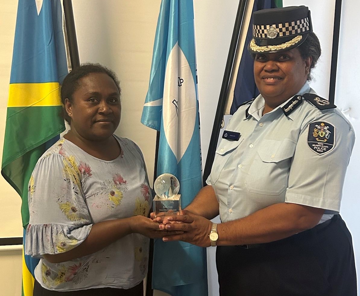 RSIPF female detective inspector honored with International Management of Serious Crime Award of Excellence