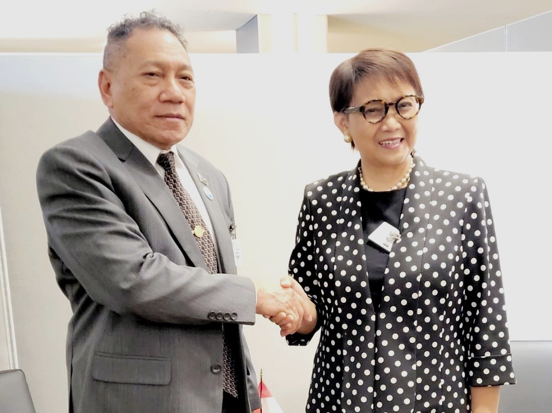 Minister Agovaka held talks with Indonesia’s Minister of Foreign Affairs on expanding Solomon Islands and Indonesia bilateral cooperation