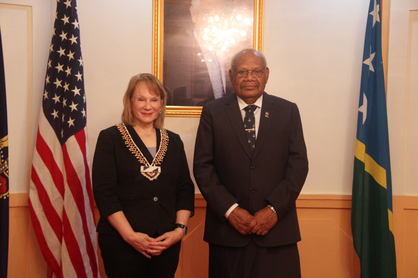 US Ambassador to Solomon Islands presents Credentials to Acting Governor General.